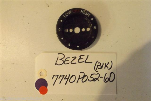 MAYTAG STOVE 7740P052-60 Bezel, Knob (blk) used part MAYTAG STOVE 7740P052-60 Bezel, Knob (blk) used part